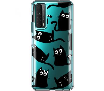 Силіконовий чохол BoxFace Huawei P Smart 2021 с 3D-глазками Black Kitty (41134-cc73)