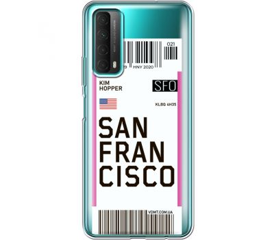 Силіконовий чохол BoxFace Huawei P Smart 2021 Ticket  San Francisco (41134-cc79)