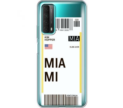 Силіконовий чохол BoxFace Huawei P Smart 2021 Ticket Miami (41134-cc81)