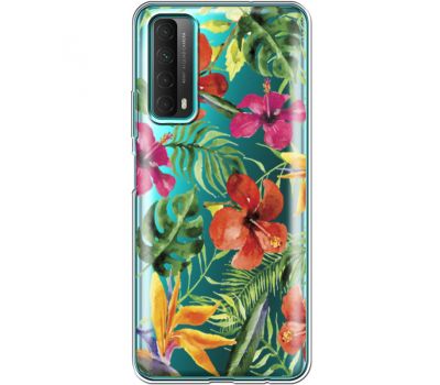 Силіконовий чохол BoxFace Huawei P Smart 2021 Tropical Flowers (41134-cc43)