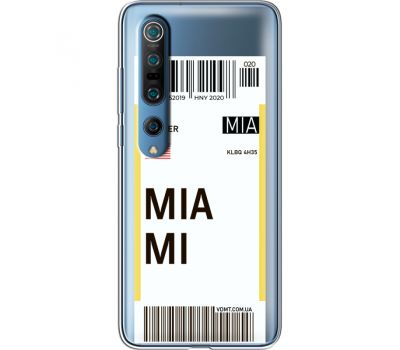 Силіконовий чохол BoxFace Xiaomi Mi 10 Pro Ticket Miami (39442-cc81)