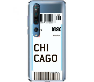 Силіконовий чохол BoxFace Xiaomi Mi 10 Pro Ticket Chicago (39442-cc82)
