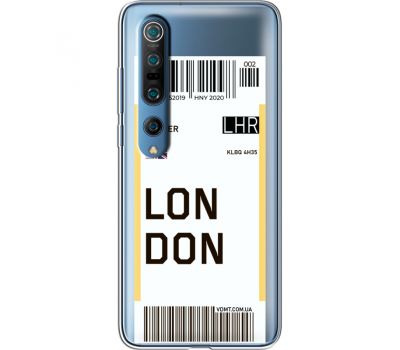 Силіконовий чохол BoxFace Xiaomi Mi 10 Pro Ticket London (39442-cc83)