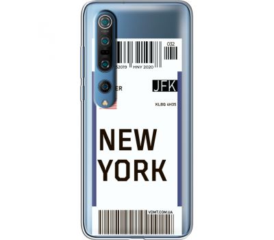 Силіконовий чохол BoxFace Xiaomi Mi 10 Pro Ticket New York (39442-cc84)