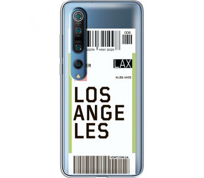 Силіконовий чохол BoxFace Xiaomi Mi 10 Pro Ticket Los Angeles (39442-cc85)