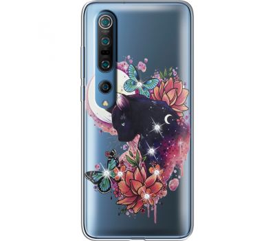 Силіконовий чохол BoxFace Xiaomi Mi 10 Pro Cat in Flowers (939442-rs10)