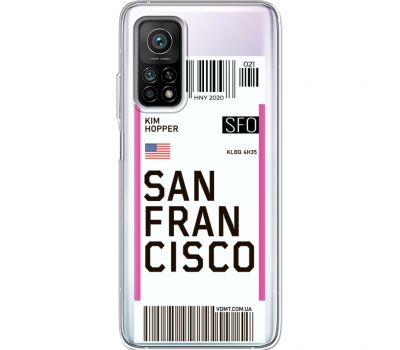 Силіконовий чохол BoxFace Xiaomi Mi 10T/ Mi 10T Pro Ticket  San Francisco (41081-cc79)
