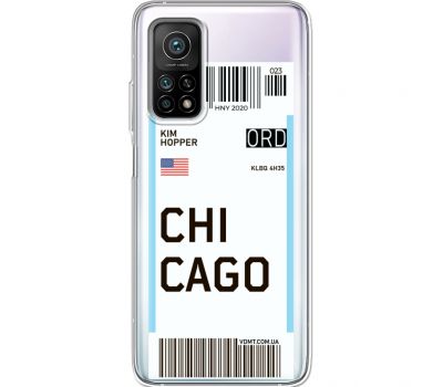 Силіконовий чохол BoxFace Xiaomi Mi 10T/ Mi 10T Pro Ticket Chicago (41081-cc82)
