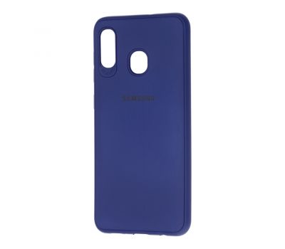 Чохол для Samsung Galaxy A20/A30 Logo синій