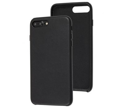 Чохол Leather для iPhone 7 Plus / 8 Plus чорний еко-шкіра