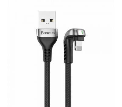 Кабель USB Baseus Green U-shaped Lightning Cable 2.4A 1m чорний