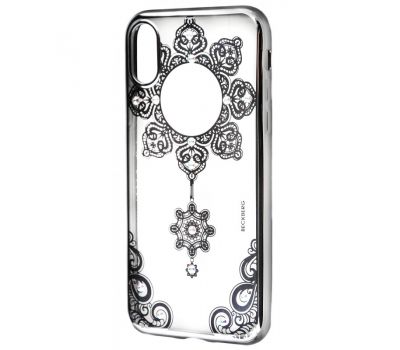 Чохол для iPhone X Beckberg Monsoon "Соняшники" срібло №3