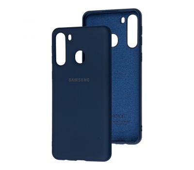 Чохол для Samsung Galaxy A21 (A215) Silicone Full темно-синій