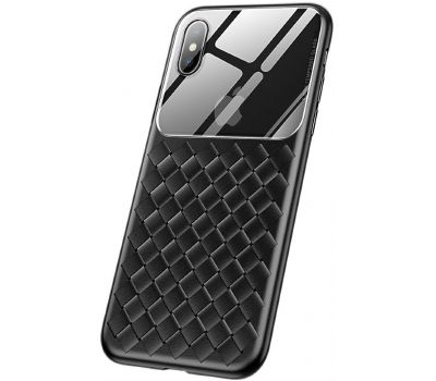 Чохол Baseus Glass Weaving для iPhone X/Xs чорний 1708643