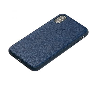 Чохол для iPhone X / Xs Leather cover синій 1709777