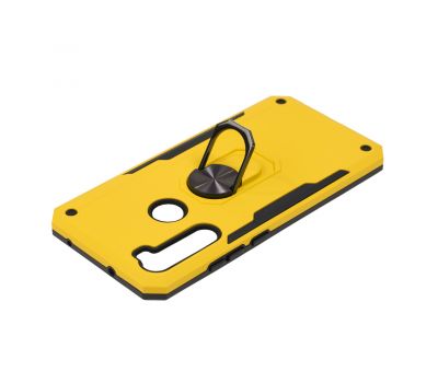 Чохол для Xiaomi Redmi Note 8 Honor Hard Defence з кільцем жовтий 1717559