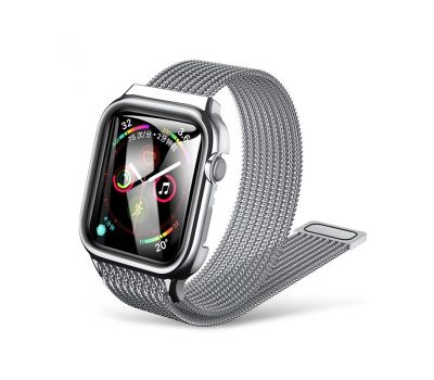 Ремінець для Apple Watch Usams Magnetic Loop 38/40mm сріблястий