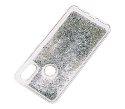 Чохол для Xiaomi Redmi Note 6 Pro блискітки вода срібляста "Love" 1722147