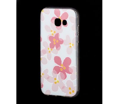 Чохол для Samsung Galaxy A5 2017 (A520) білий з малюнками квітів