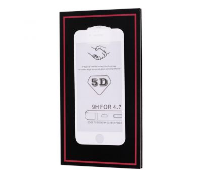 Захисне скло 5D для iPhone 6 білий (OEM)