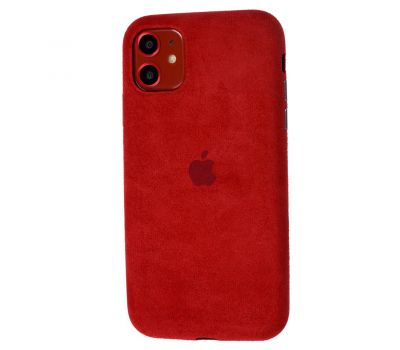 Чохол для iPhone 11 Alcantara 360 червоний 1725052
