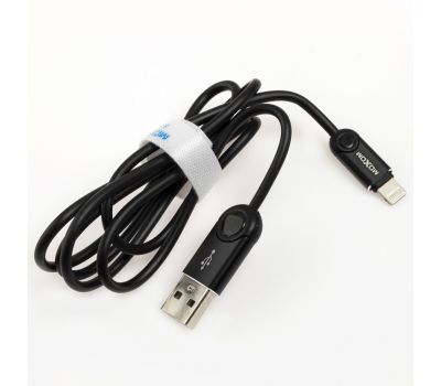 Кабель USB Moxom CC-49 lightning 2.4A чорний 1734630