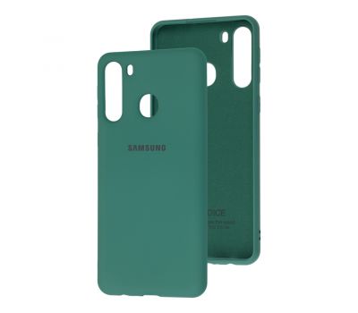 Чохол для Samsung Galaxy A21 (A215) Silicone Full сосновий зелений
