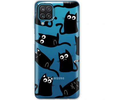 Силіконовий чохол BoxFace Samsung A125 Galaxy A12 с 3D-глазками Black Kitty (41507-cc73)