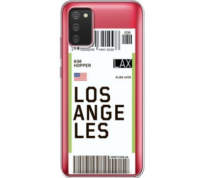 Силіконовий чохол BoxFace Samsung A025 Galaxy A02S Ticket Los Angeles (41513-cc85)