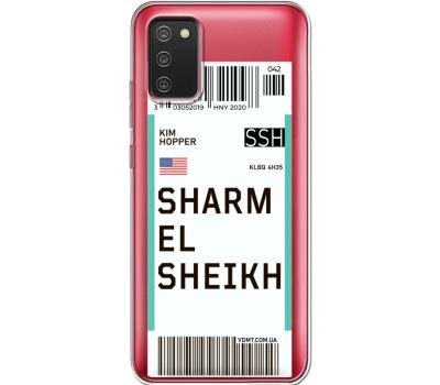 Силіконовий чохол BoxFace Samsung A025 Galaxy A02S Ticket Sharmel Sheikh (41513-cc90)