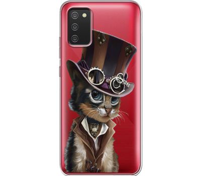 Силіконовий чохол BoxFace Samsung A025 Galaxy A02S Steampunk Cat (41513-cc39)