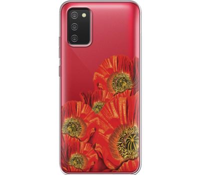 Силіконовий чохол BoxFace Samsung A025 Galaxy A02S Red Poppies (41513-cc44)