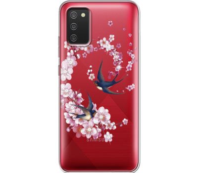 Силіконовий чохол BoxFace Samsung A025 Galaxy A02S Swallows and Bloom (941513-rs4)