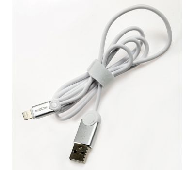 Кабель USB Moxom CC-49 lightning 2.4A білий 1740527