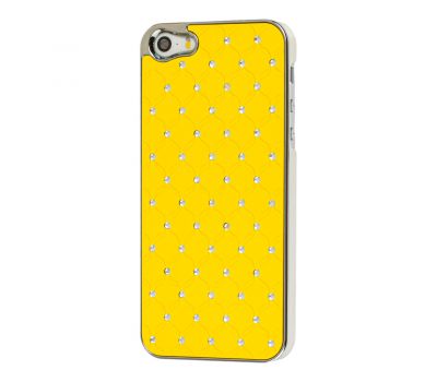 Чохол Diamond для iPhone 5 із стразами жовтий