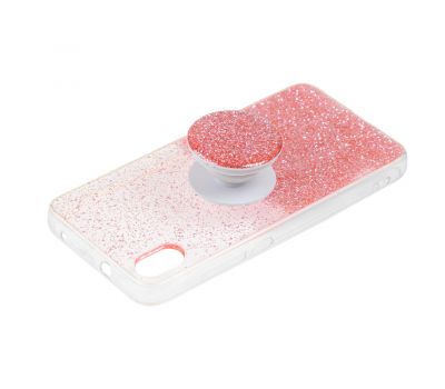 Чохол для Xiaomi Redmi 7A Fashion блискітки + popsocket рожевий 1745628
