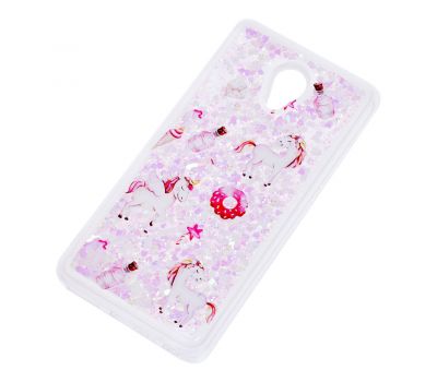 Чохол для Meizu M5 Note Блискучі вода світло-рожевий "маленькі єдинороги" 1748616