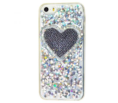 Чохол для iPhone 5 Diamond Hearts сірий
