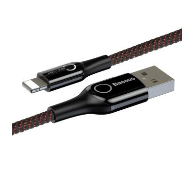 Кабель USB Baseus C-shaped Lighting 2.4A 1m чорний 1749208