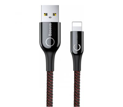 Кабель USB Baseus C-shaped Lighting 2.4A 1m чорний 1749206