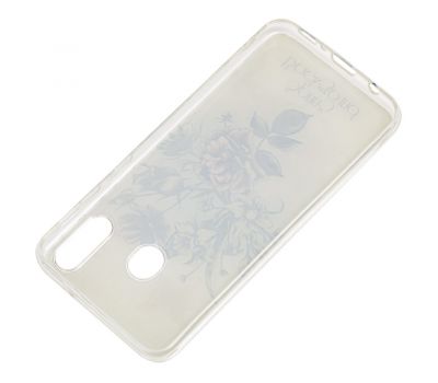 Чохол для Samsung Galaxy M20 (M205) силікон + popsocket білий "троянда" 1749698