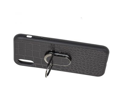 Чохол для iPhone X / Xs Genuine Leather Croco чорний 1750242