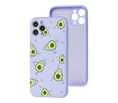 Чохол для iPhone 11 Pro Max Wave Fancy avocado / light purple