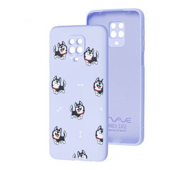 Чохол для Xiaomi Redmi Note 9s/9 Pro Wave Fancy haski / light purple