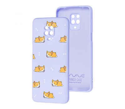 Чохол для Xiaomi Redmi Note 9s/9 Pro Wave Fancy sleeping corgi / light purple