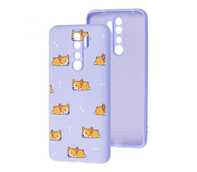 Чохол для Xiaomi Redmi Note 8 Pro Wave Fancy sleeping corgi / light purple