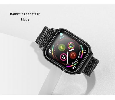 Ремінець для Apple Watch Usams Magnetic Loop 44mm чорний