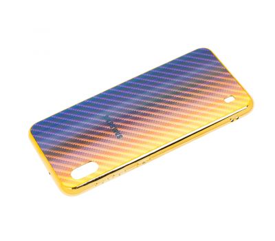 Чохол для Samsung Galaxy A10 (A105) Carbon Gradient Hologram золотистий 1760245