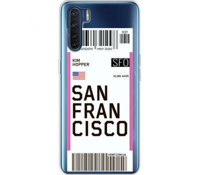 Силіконовий чохол BoxFace OPPO A91 Ticket  San Francisco (41577-cc79)