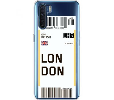 Силіконовий чохол BoxFace OPPO A91 Ticket London (41577-cc83)